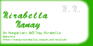 mirabella nanay business card